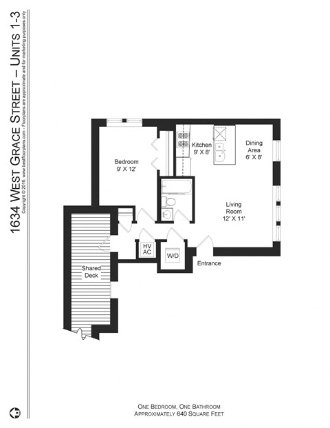 1634-36 W. Grace / 3804-10 N. Marshfield 1-2 Beds Apartment for Rent - Photo Gallery 26